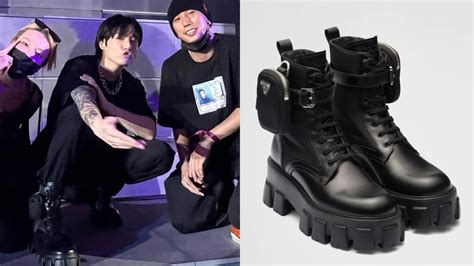 prada jungkook shoes|prada monolith boots jungkook.